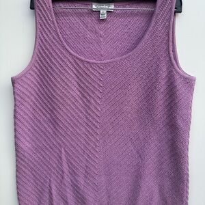 St.John Purple Sleeveless Knit Top